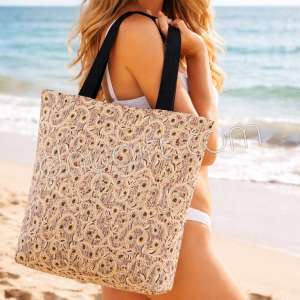 Çiçek Desenli Goblen Plaj Çanta