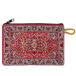 Kilim Desenli Dokuma Cüzdan