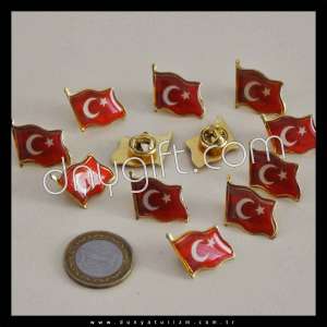 Turkish Flag Badge Small