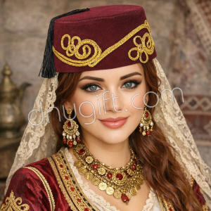 Embroidered Turkish Fez