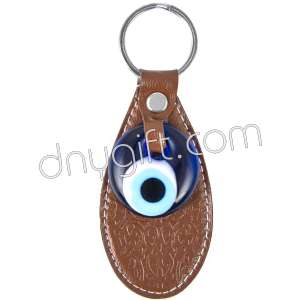 Leather Turkish Keychain In Orange