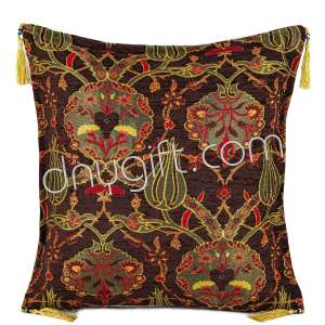 45x45 Brown Color Turkish Cushion Cover 1893